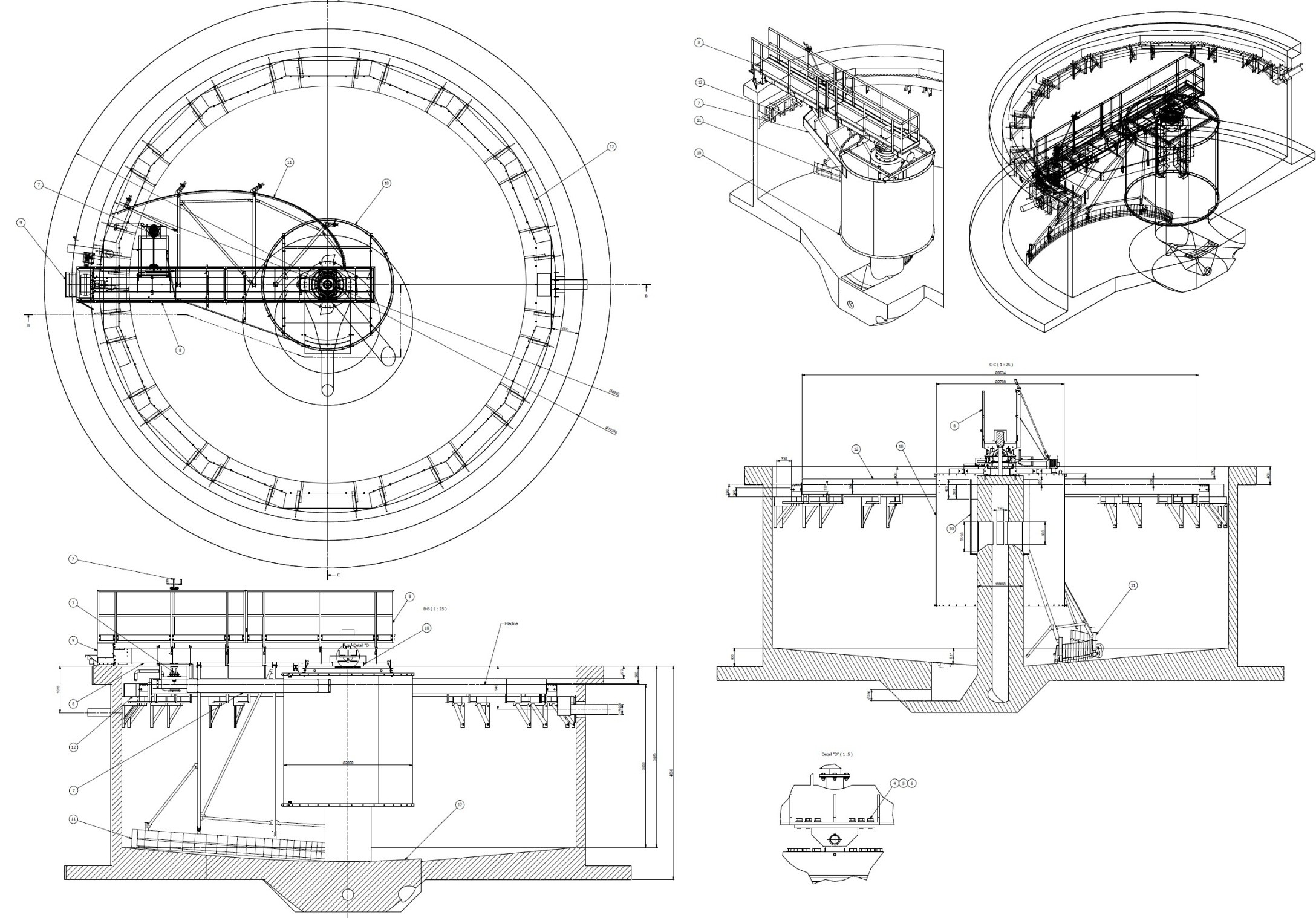 Usadzovacia nádrž ČOV – výkresová dokumentácia